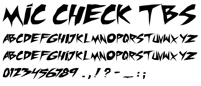 Mic Check TBS Bold font